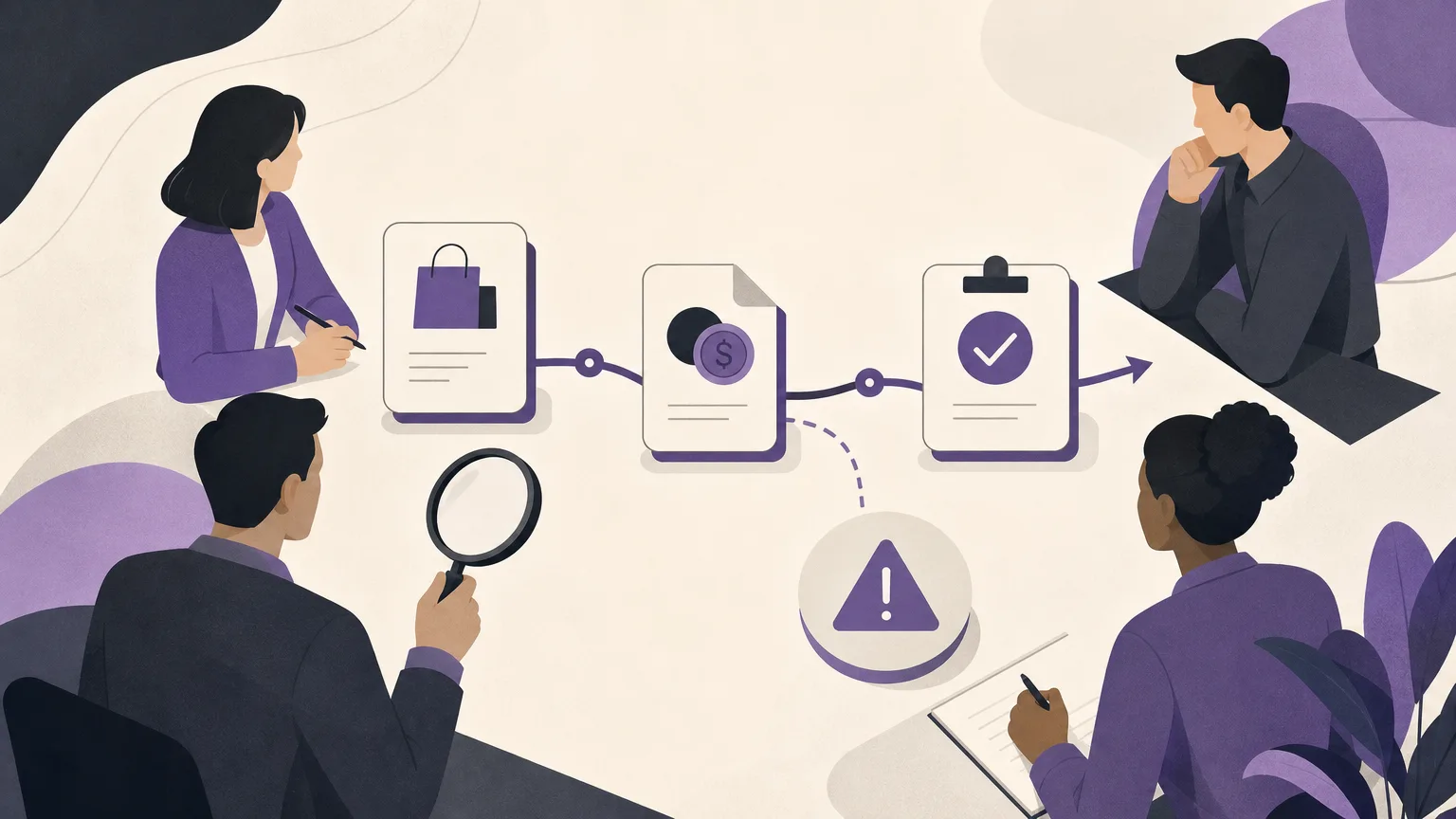 Illustration of tracing a customer-balance discrepancy and turning it into a review action